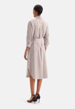 Oversized Hemdblusenkleid mit 3/4 Arm und Taillengürtel aus Baumwoll Stretch in Braun |  Seidensticker Onlineshop