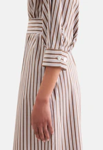 Robe-chemise oversize avec manches 3/4 et ceinture taille en coton extensible in Marron |  Seidensticker Onlineshop
