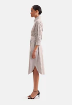 Robe-chemise oversize avec manches 3/4 et ceinture taille en coton extensible in Marron |  Seidensticker Onlineshop