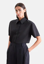 Halbarm Hemdbluse aus 100% Leinen in Schwarz |  Seidensticker Onlineshop