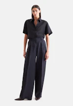 Halbarm Hemdbluse aus 100% Leinen in Schwarz |  Seidensticker Onlineshop