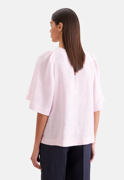 Shirt mit Glockenärmeln aus 100% Leinen in Rosa |  Seidensticker Onlineshop