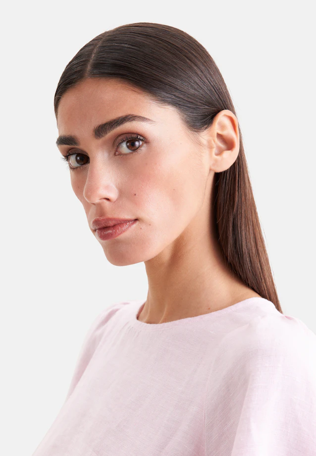 Shirt mit Glockenärmeln aus 100% Leinen in Rosa |  Seidensticker Onlineshop