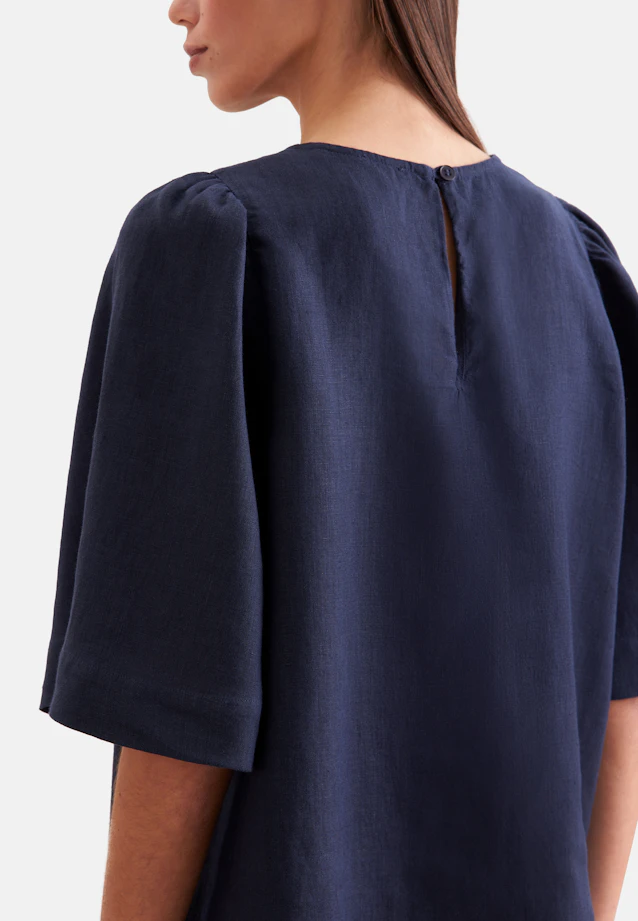 Shirt mit Glockenärmeln aus 100% Leinen in Dunkelblau |  Seidensticker Onlineshop