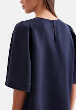 Shirt mit Glockenärmeln aus 100% Leinen in Dunkelblau |  Seidensticker Onlineshop