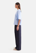 Shirt mit Glockenärmeln aus 100% Leinen in Mittelblau |  Seidensticker Onlineshop