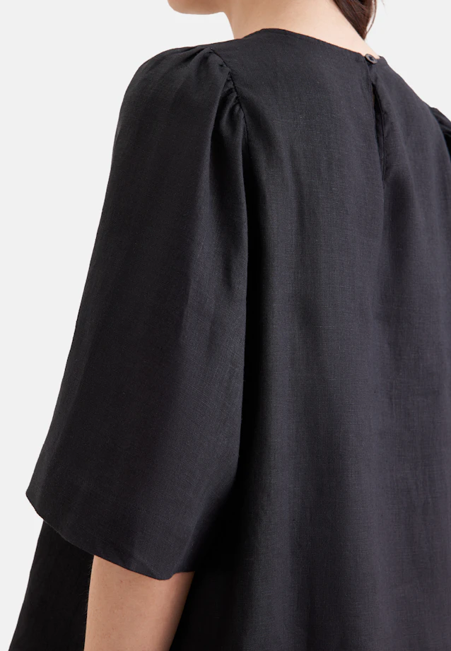 Shirt mit Glockenärmeln aus 100% Leinen in Schwarz |  Seidensticker Onlineshop