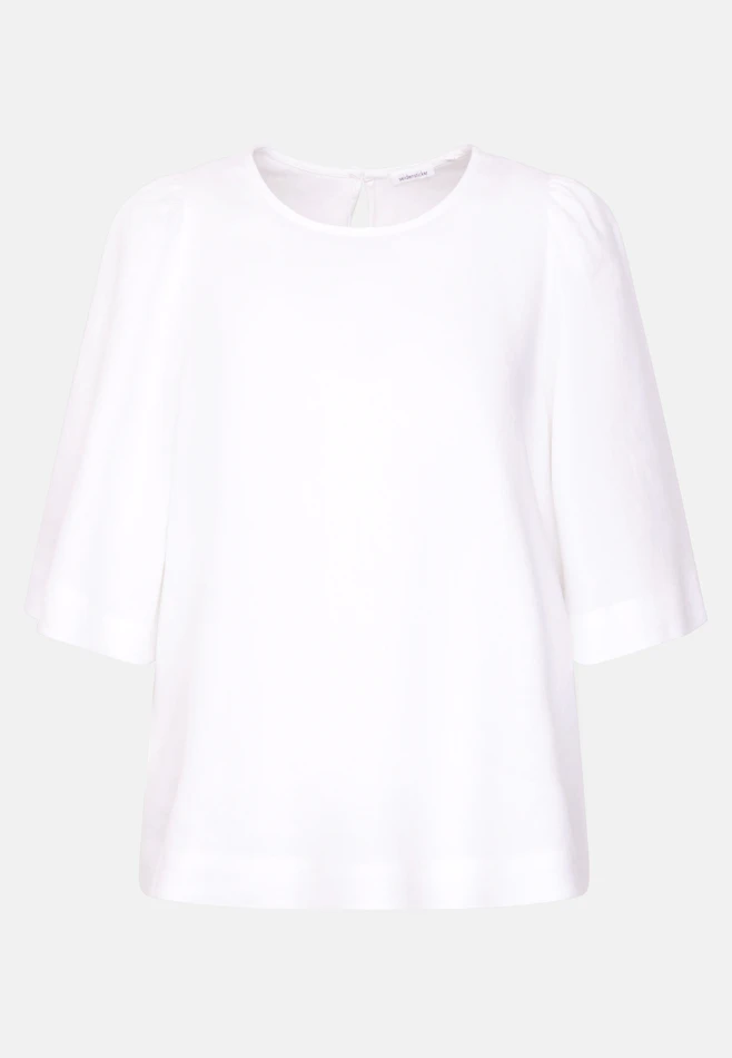 Shirt mit Glockenärmeln aus 100% Leinen in Weiß | Seidensticker Onlineshop