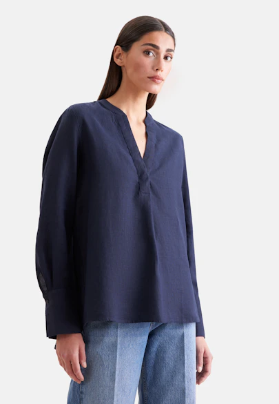 Tunique blouse faite à 100 % de lin in Bleu Foncé |  Seidensticker Onlineshop
