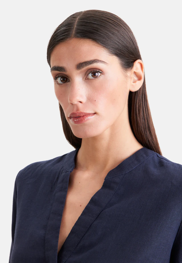 Tunique blouse faite à 100 % de lin in Bleu Foncé |  Seidensticker Onlineshop
