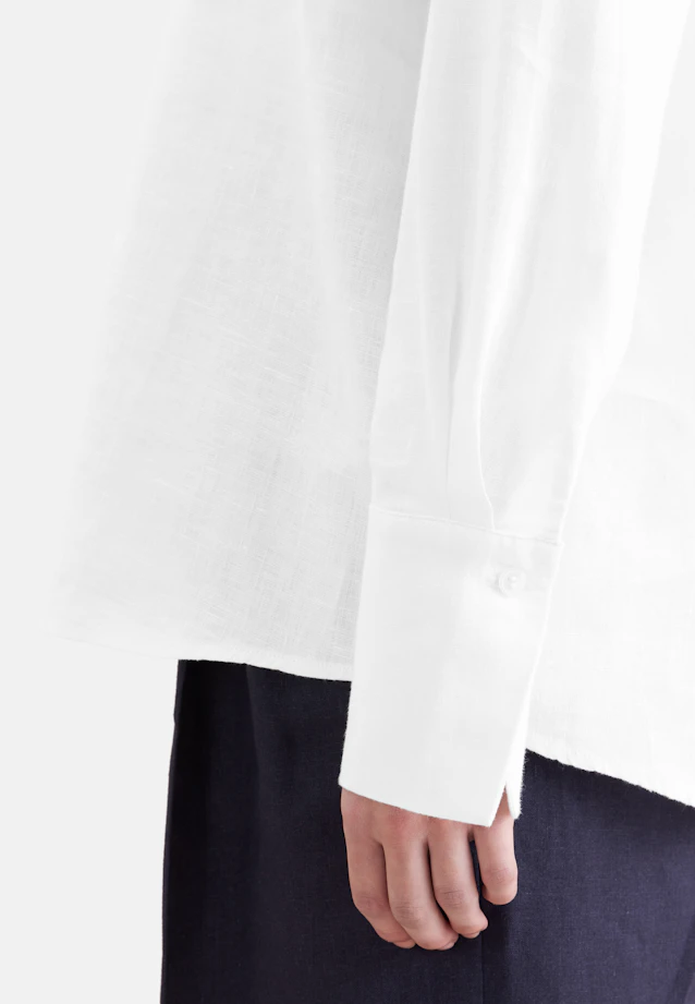 Tunic blouse made of 100% linen in Weiß |  Seidensticker Onlineshop