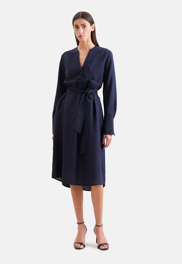 Tunic dress made of 100% linen in Dunkelblau |  Seidensticker Onlineshop