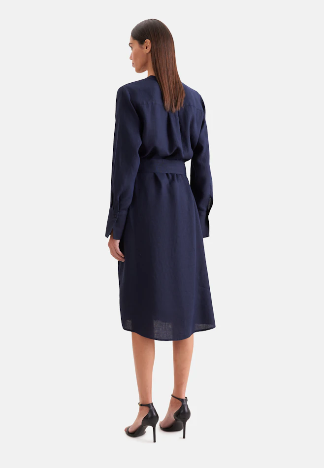 Tunikakleid aus 100% Leinen in Dunkelblau | Seidensticker Onlineshop