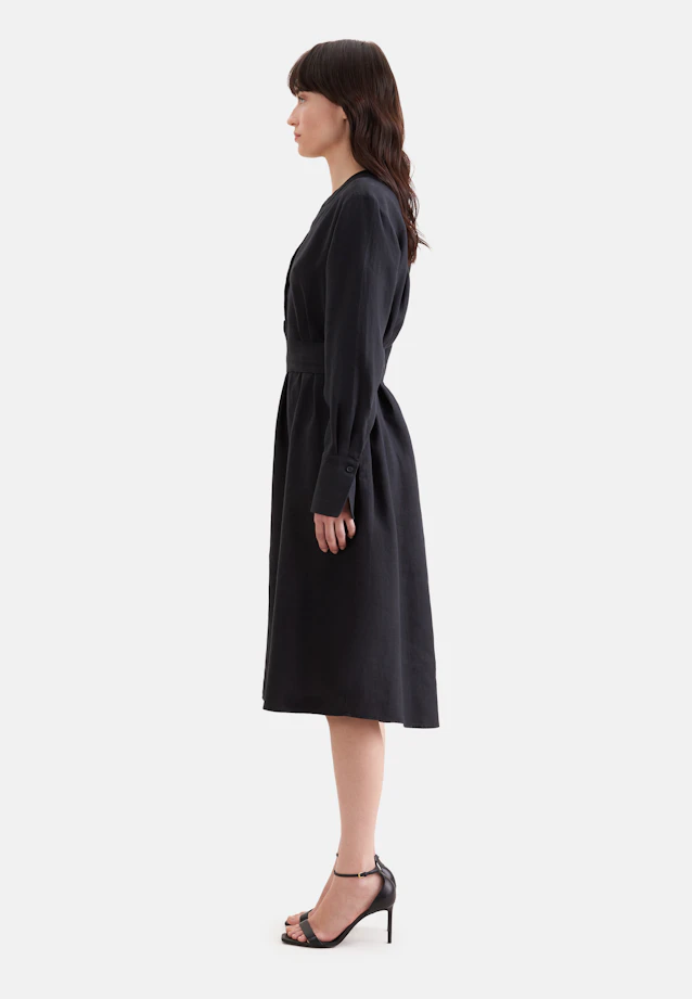 Tunic dress made of 100% linen in Schwarz |  Seidensticker Onlineshop