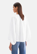 Tunikabluse mit Volumenärmel aus Leinen Mix in Weiß |  Seidensticker Onlineshop