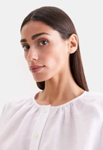 Tunic blouse with volume sleeves in linen mix in Weiß |  Seidensticker Onlineshop