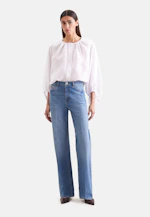Tunic blouse with volume sleeves in linen mix in Weiß |  Seidensticker Onlineshop