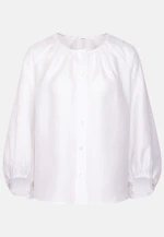 Tunic blouse with volume sleeves in linen mix in Weiß |  Seidensticker Onlineshop