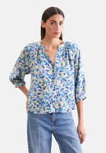 Satinierte Tunika mit Raglanärmeln in Türkis |  Seidensticker Onlineshop