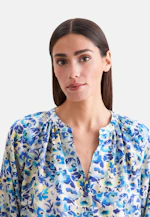 Satinierte Tunika mit Raglanärmeln in Türkis |  Seidensticker Onlineshop