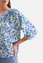 Satin tunic with raglan sleeves in Türkis |  Seidensticker Onlineshop