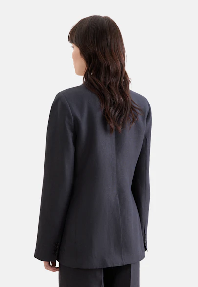 Zweiknopf Blazer aus 100% Leinen in Schwarz |  Seidensticker Onlineshop