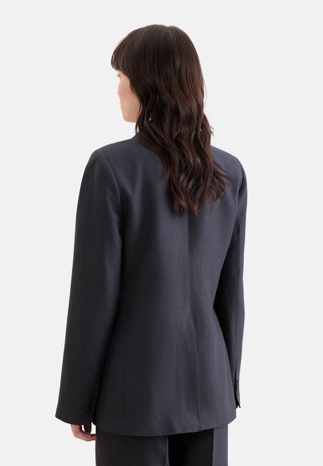 Blazer à deux boutons en 100 % lin dans Noir | Boutique en ligne Seidensticker