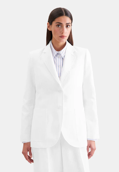 Zweiknopf Blazer aus 100% Leinen in Weiß |  Seidensticker Onlineshop