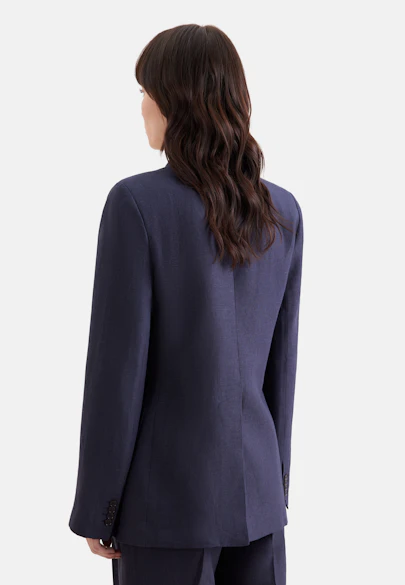 Zweiknopf Blazer aus 100% Leinen in Dunkelblau |  Seidensticker Onlineshop