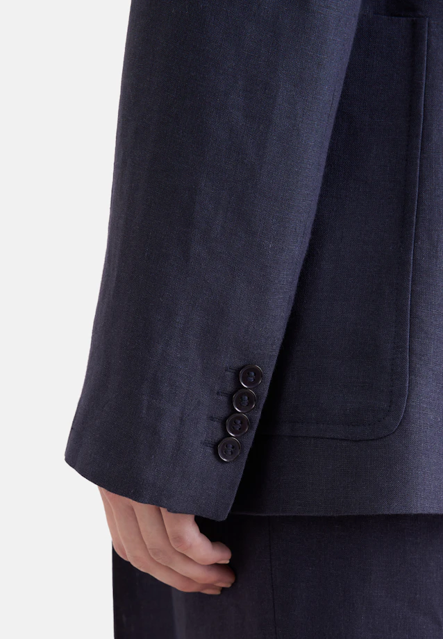 Zweiknopf Blazer aus 100% Leinen in Dunkelblau |  Seidensticker Onlineshop
