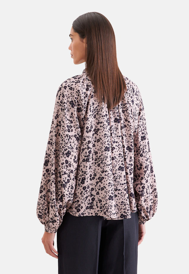 Satinierte Rüschenbluse mit Bindeband in Rosa |  Seidensticker Onlineshop