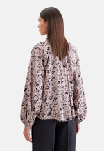Satinierte Rüschenbluse mit Bindeband in Rosa |  Seidensticker Onlineshop