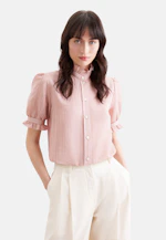 Semitransparente Hemdbluse mit Rüschendetails in Rosa |  Seidensticker Onlineshop
