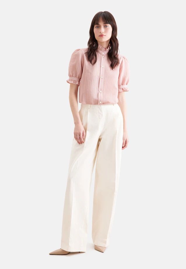 Semitransparente Hemdbluse mit Rüschendetails in Rosa |  Seidensticker Onlineshop