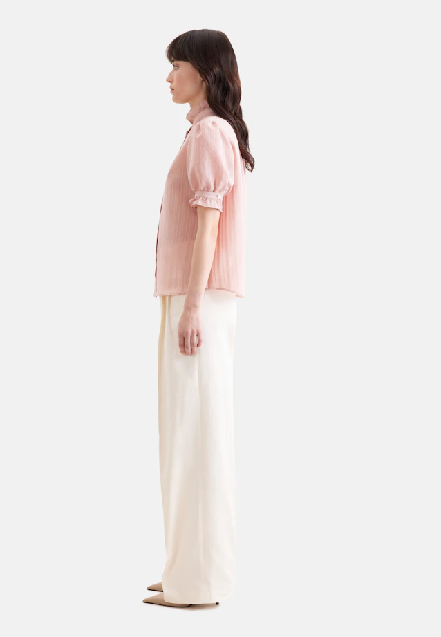 Semitransparente Hemdbluse mit Rüschendetails in Rosa |  Seidensticker Onlineshop