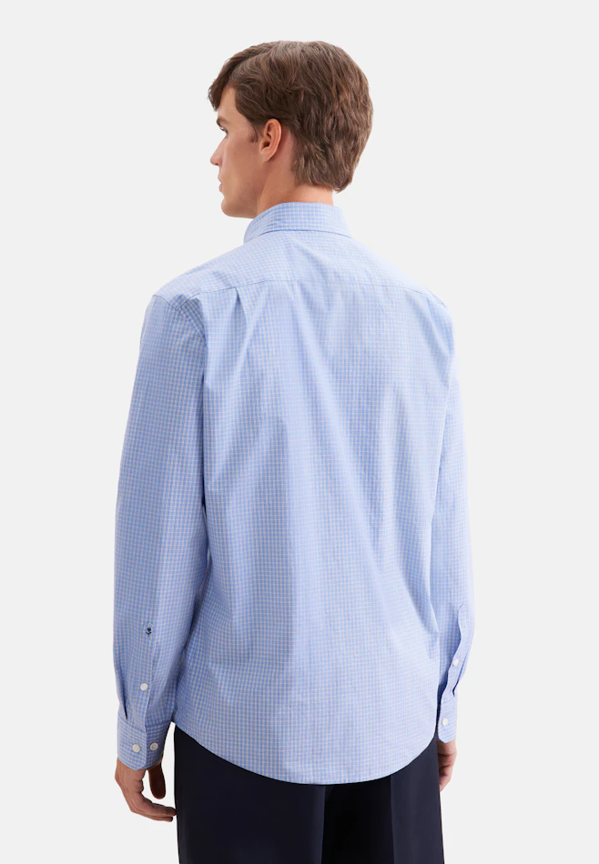 Regular Casual shirt Check in Hellblau | Seidensticker online shop
