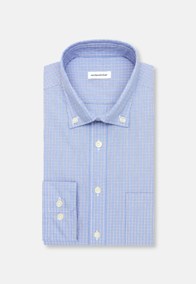 Regular Casual Hemd Karo in Hellblau |  Seidensticker Onlineshop