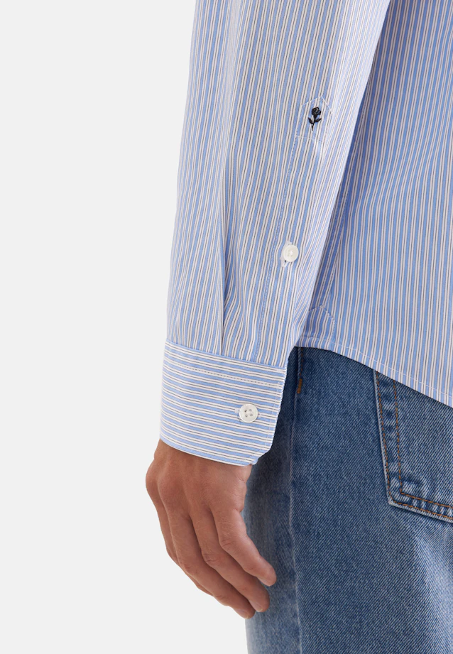 Regular Casual Hemd Gestreift in Hellblau |  Seidensticker Onlineshop