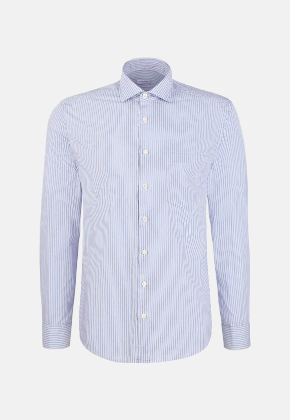 Regular Casual shirt Stripes in Hellblau |  Seidensticker Onlineshop
