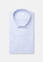 Shaped Business Hemd Karo in Mittelblau |  Seidensticker Onlineshop