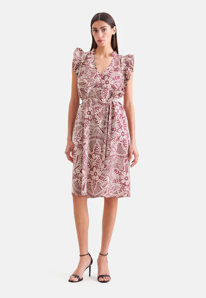 Verspieltes Kleid mit Rüschen in Rosa |  Seidensticker Onlineshop
