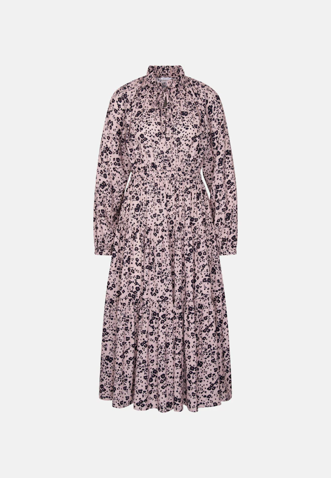 Satiniertes Rüschenkleid mit Stufen in Rosa | Seidensticker Onlineshop