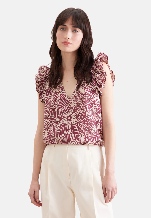 Haut ludique avec volants in Rose Fuchsia |  Seidensticker Onlineshop