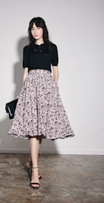 Weit schwingender Rock mit Taillenbund in Rosa |  Seidensticker Onlineshop