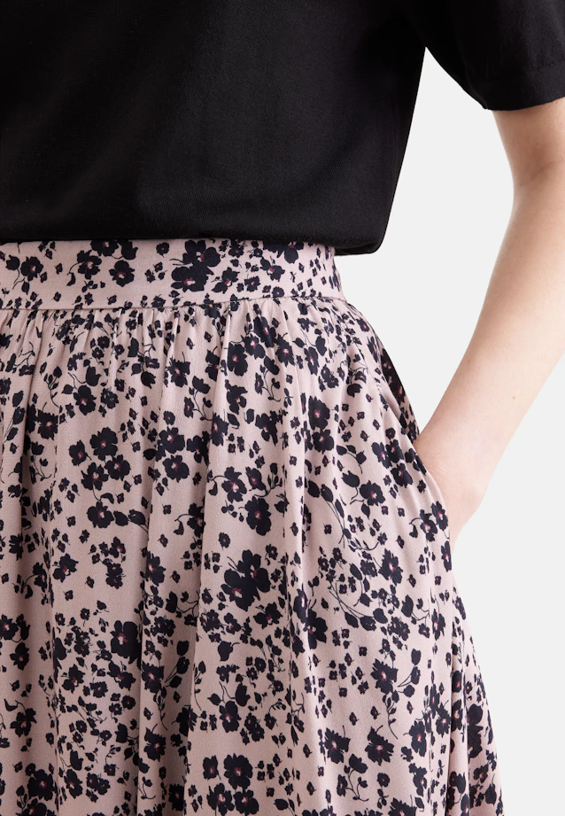 Weit schwingender Rock mit Taillenbund in Rosa |  Seidensticker Onlineshop