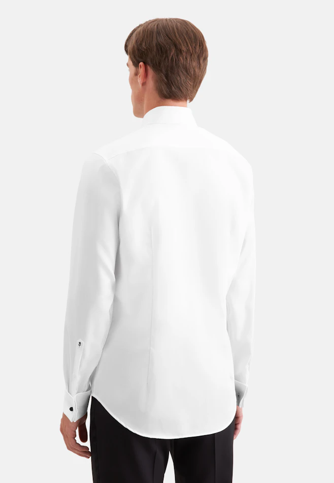 Slim Chemise de smoking Uni dans Blanc | Boutique en ligne Seidensticker