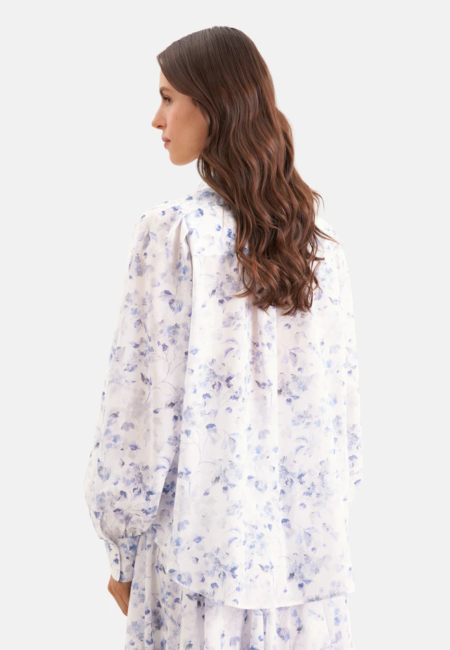 Hemdbluse mit Print aus Baumwollvoile in Hellblau | Seidensticker Onlineshop