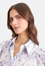 Hemdbluse mit Print aus Baumwollvoile in Hellblau |  Seidensticker Onlineshop
