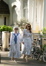 Hemdbluse mit Print aus Baumwollvoile in Hellblau |  Seidensticker Onlineshop