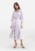 Hemdbluse mit Print aus Baumwollvoile in Hellblau |  Seidensticker Onlineshop